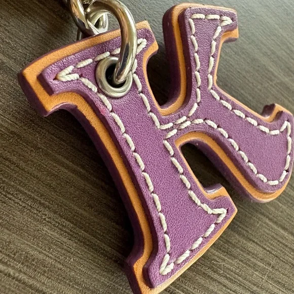 RESERVED Coach Letter K Leather Bag Charm - Picture 4 of 10